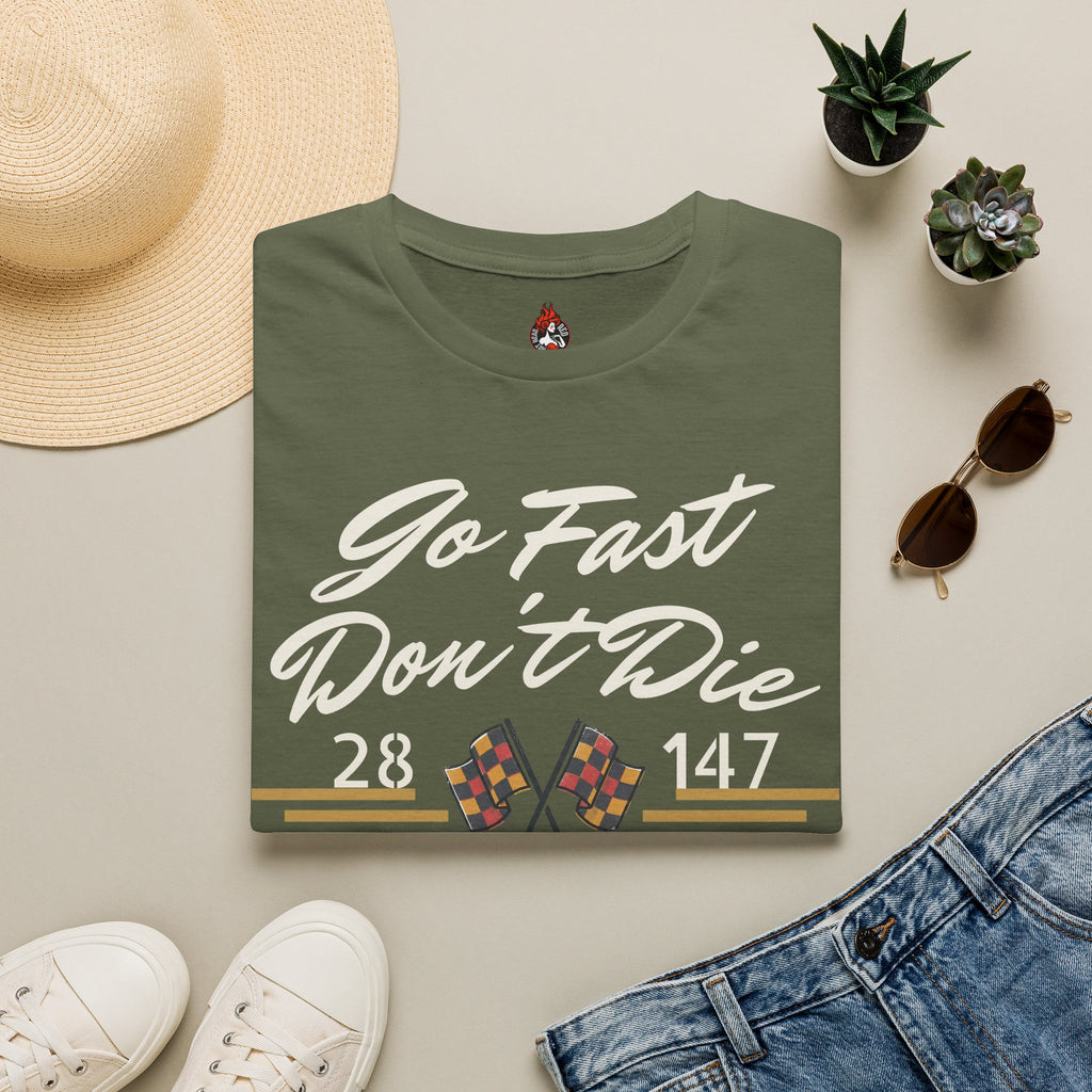"Go Fast Don't Die" Derby Graphic T