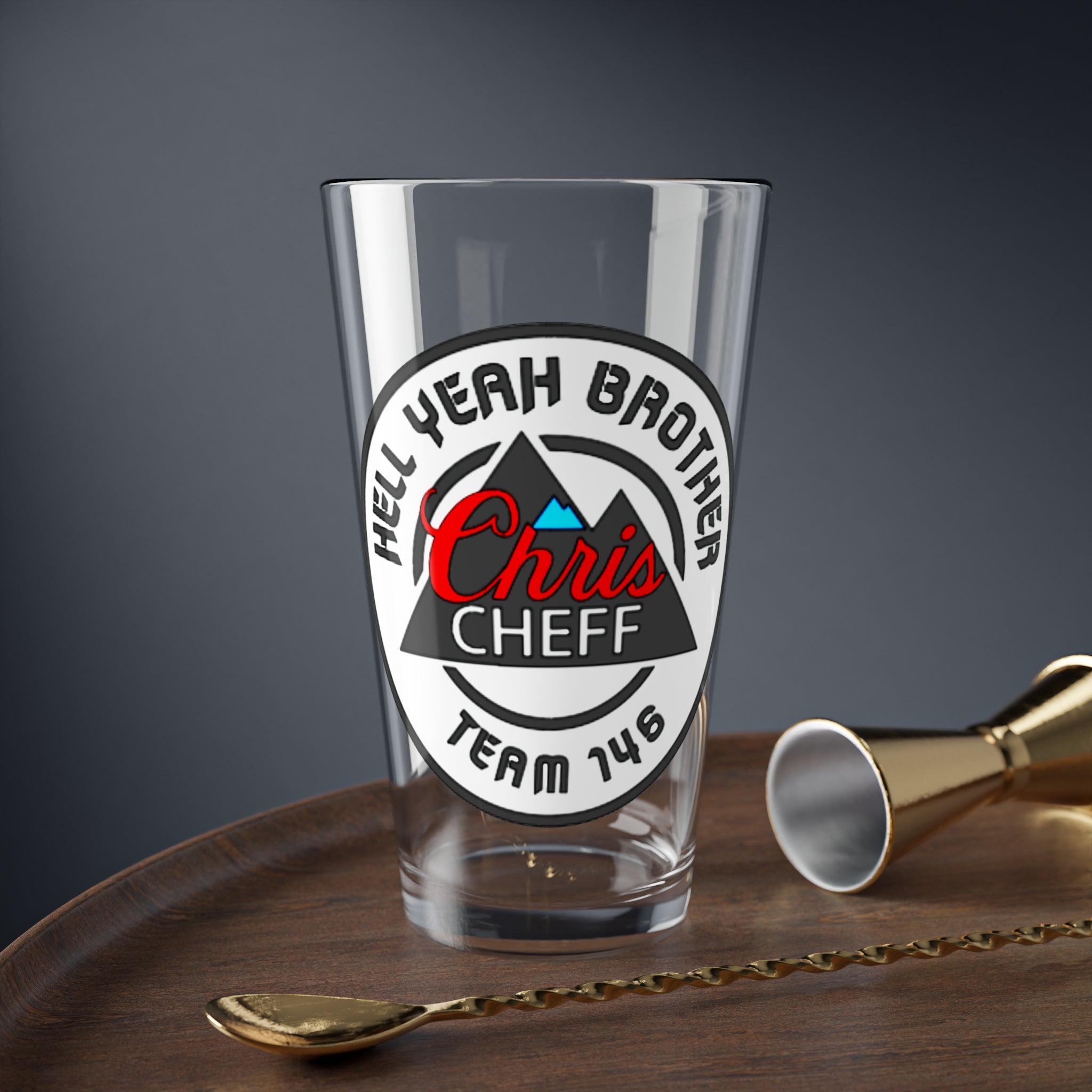 "Chris Cheff" HELL YEAH BROTHER 146 Logo Pint