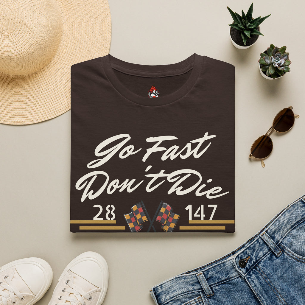 "Go Fast Don't Die" Derby Graphic T