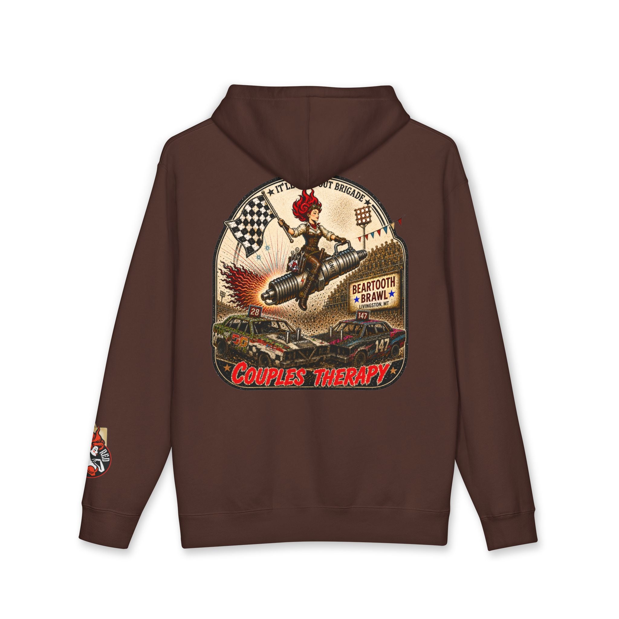 Hot Head Red Vintage "Go Fast Don't Die" Hoodie