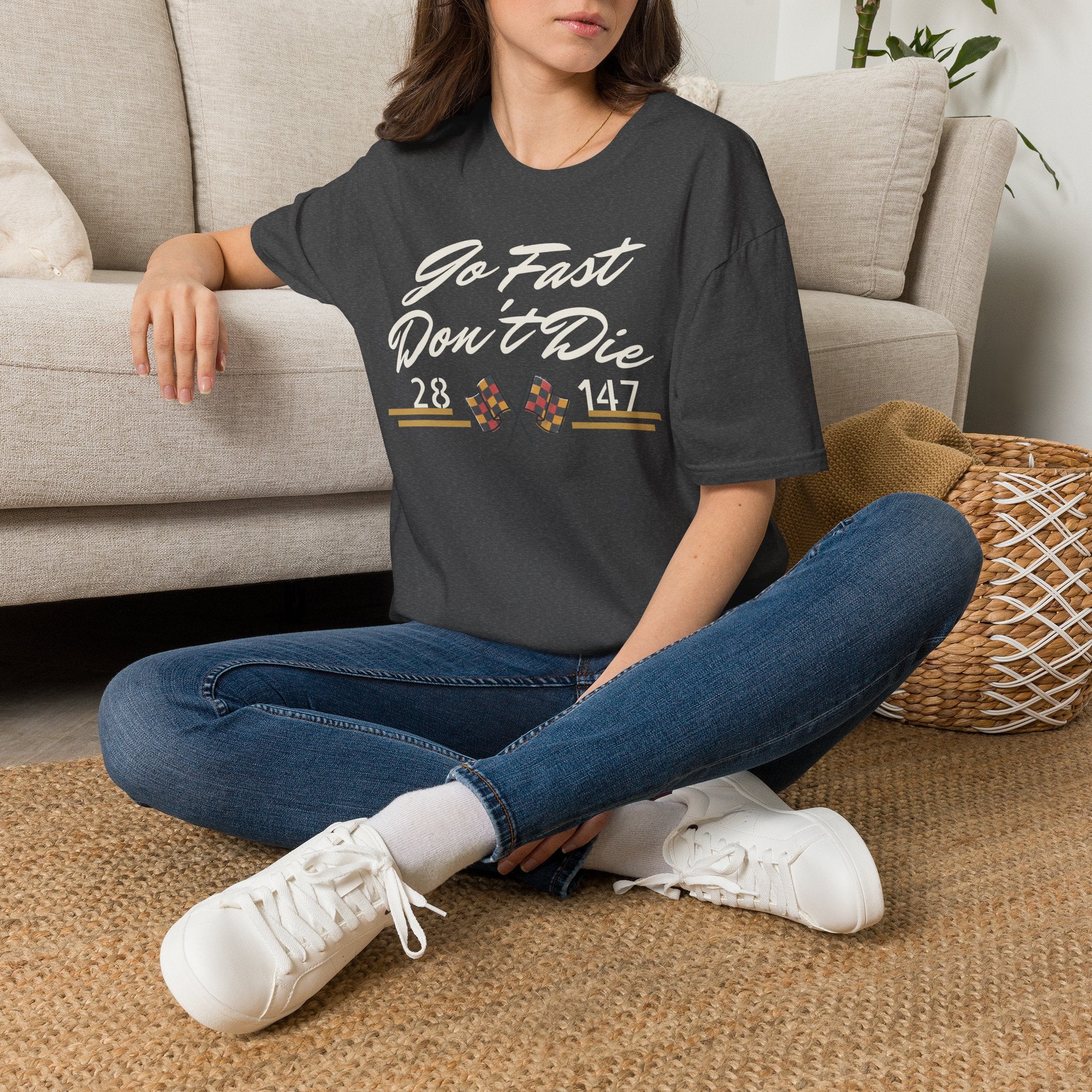 "Go Fast Don't Die" Derby Graphic T