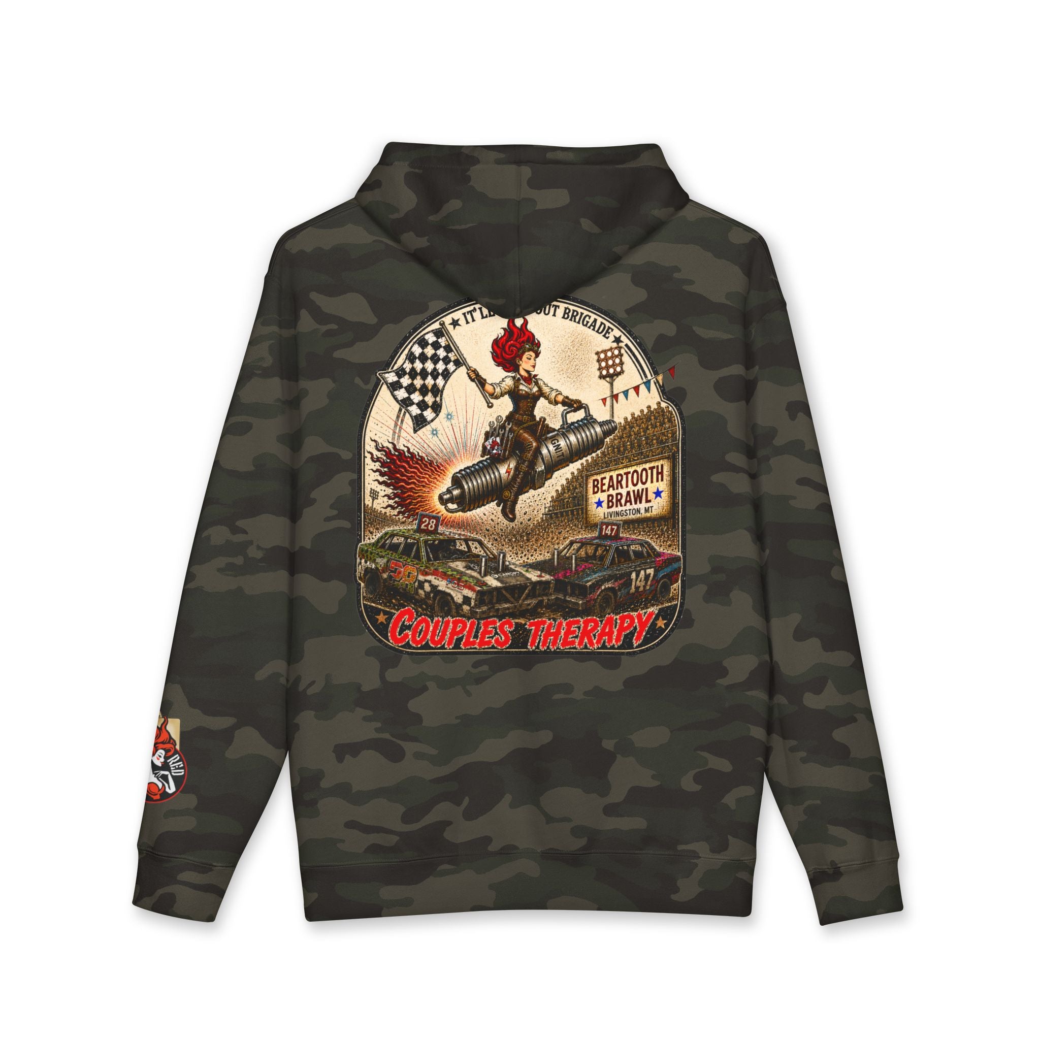 Hot Head Red Vintage "Go Fast Don't Die" Hoodie