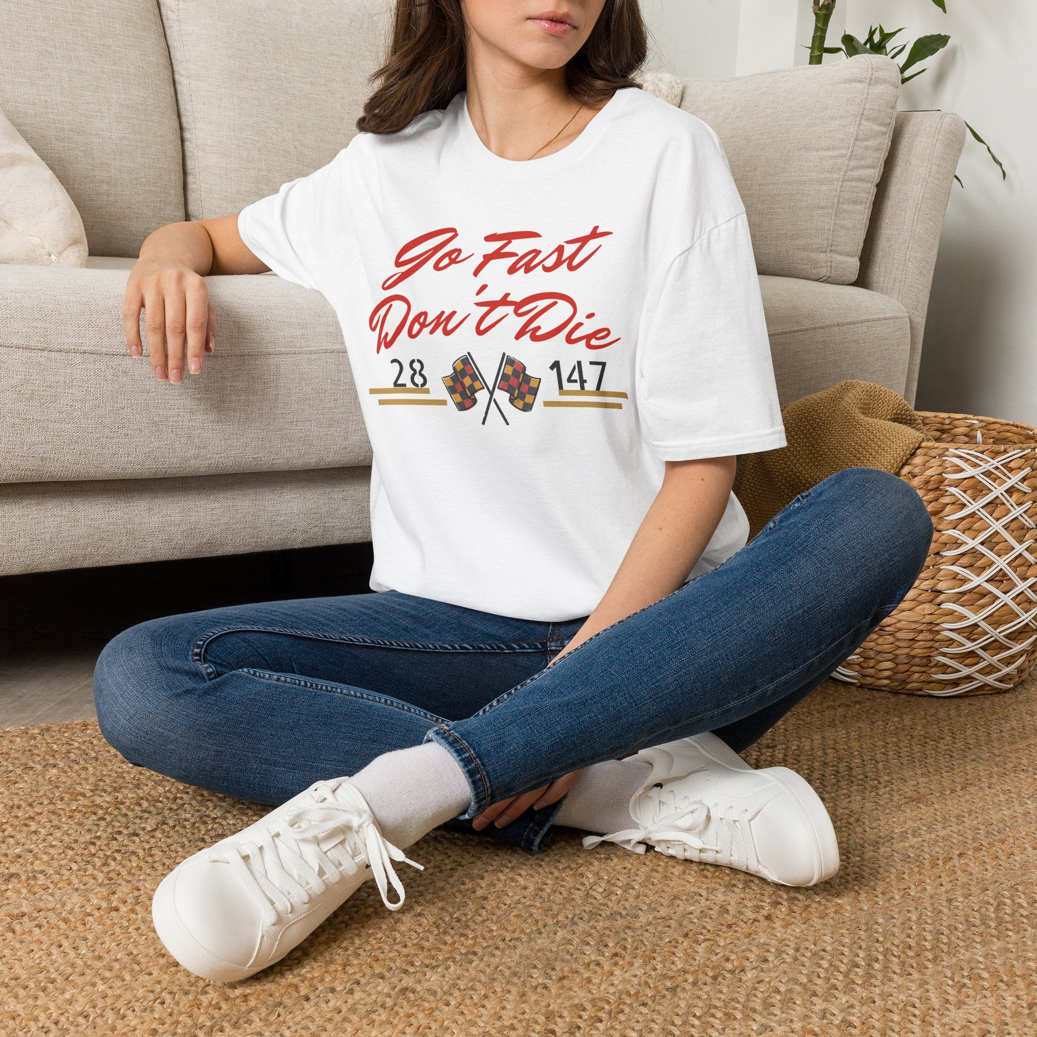 "Go Fast Don't Die" Derby Graphic T