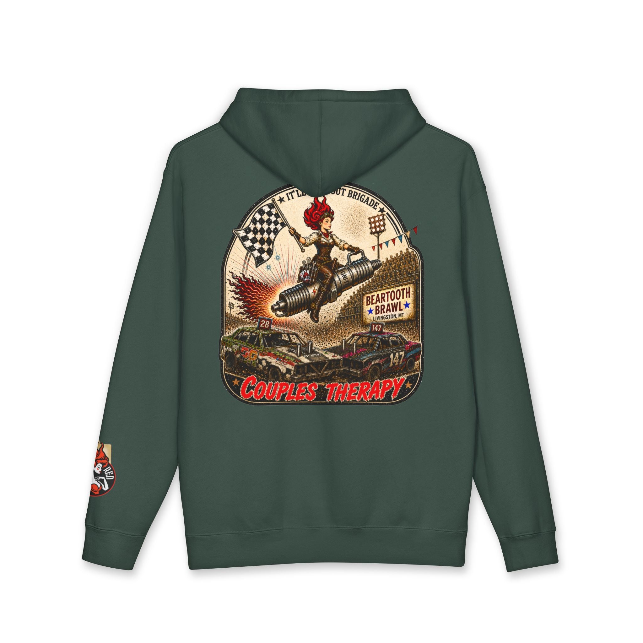 Hot Head Red Vintage "Go Fast Don't Die" Hoodie
