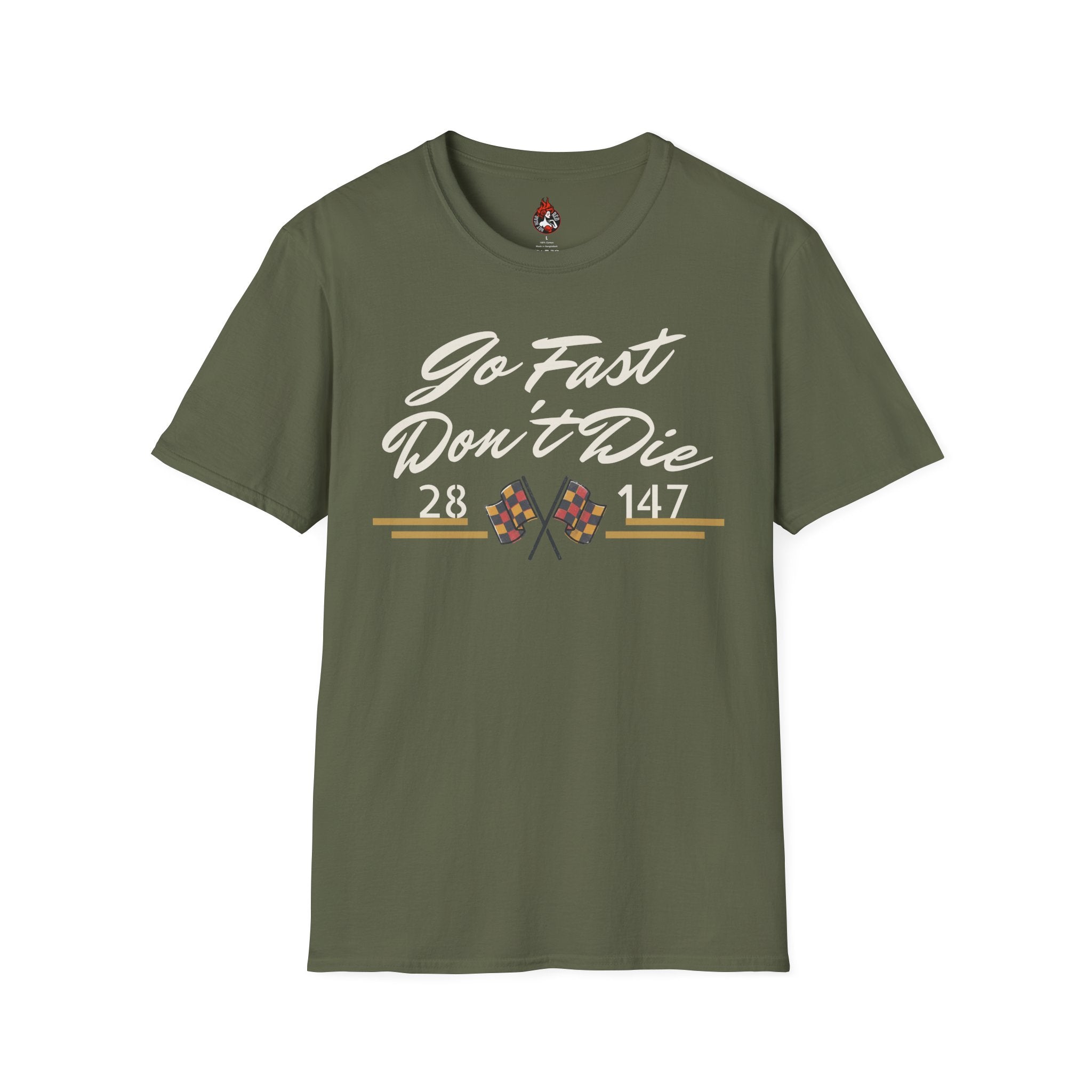 "Go Fast Don't Die" Derby Graphic T