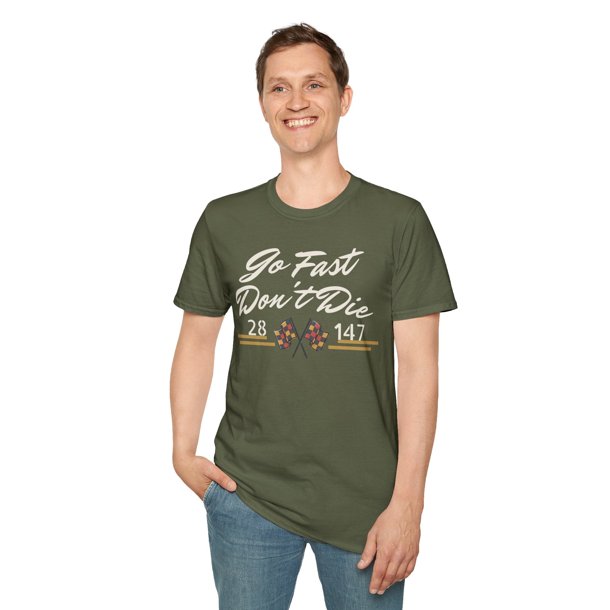 "Go Fast Don't Die" Derby Graphic T