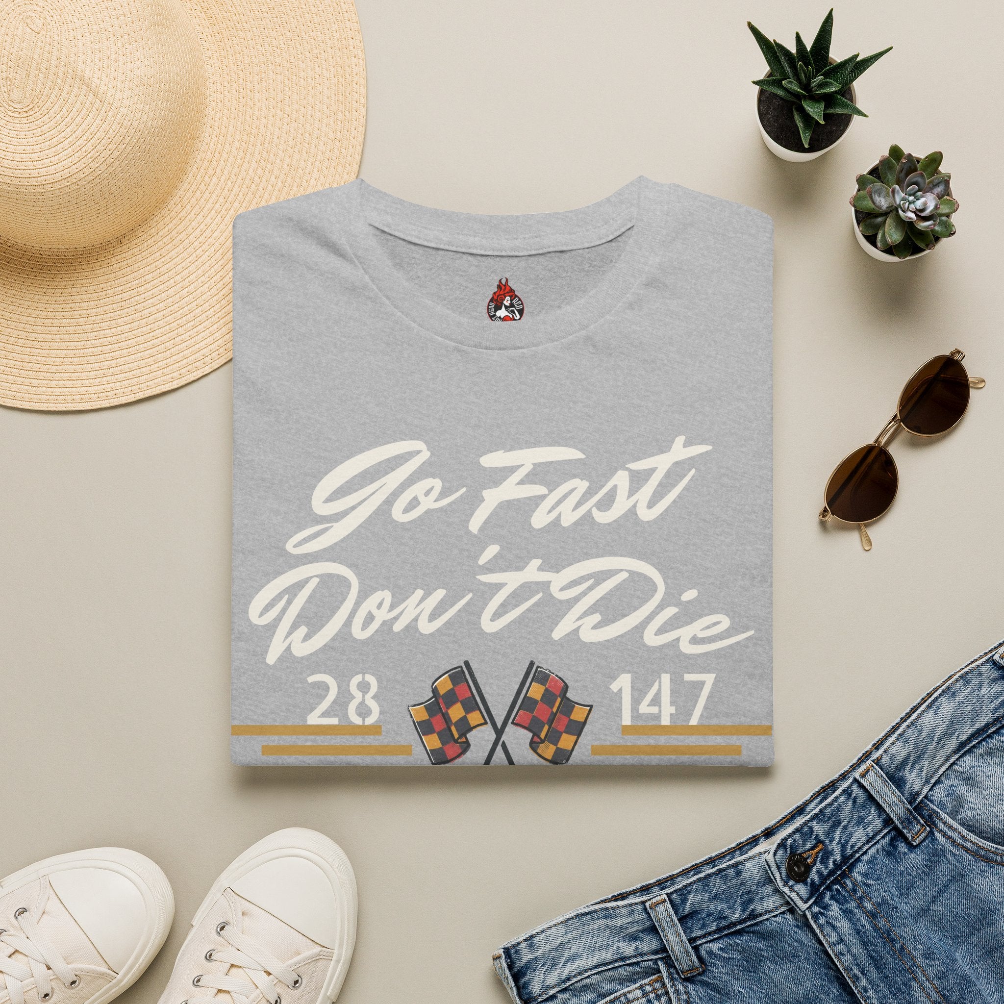 "Go Fast Don't Die" Derby Graphic T