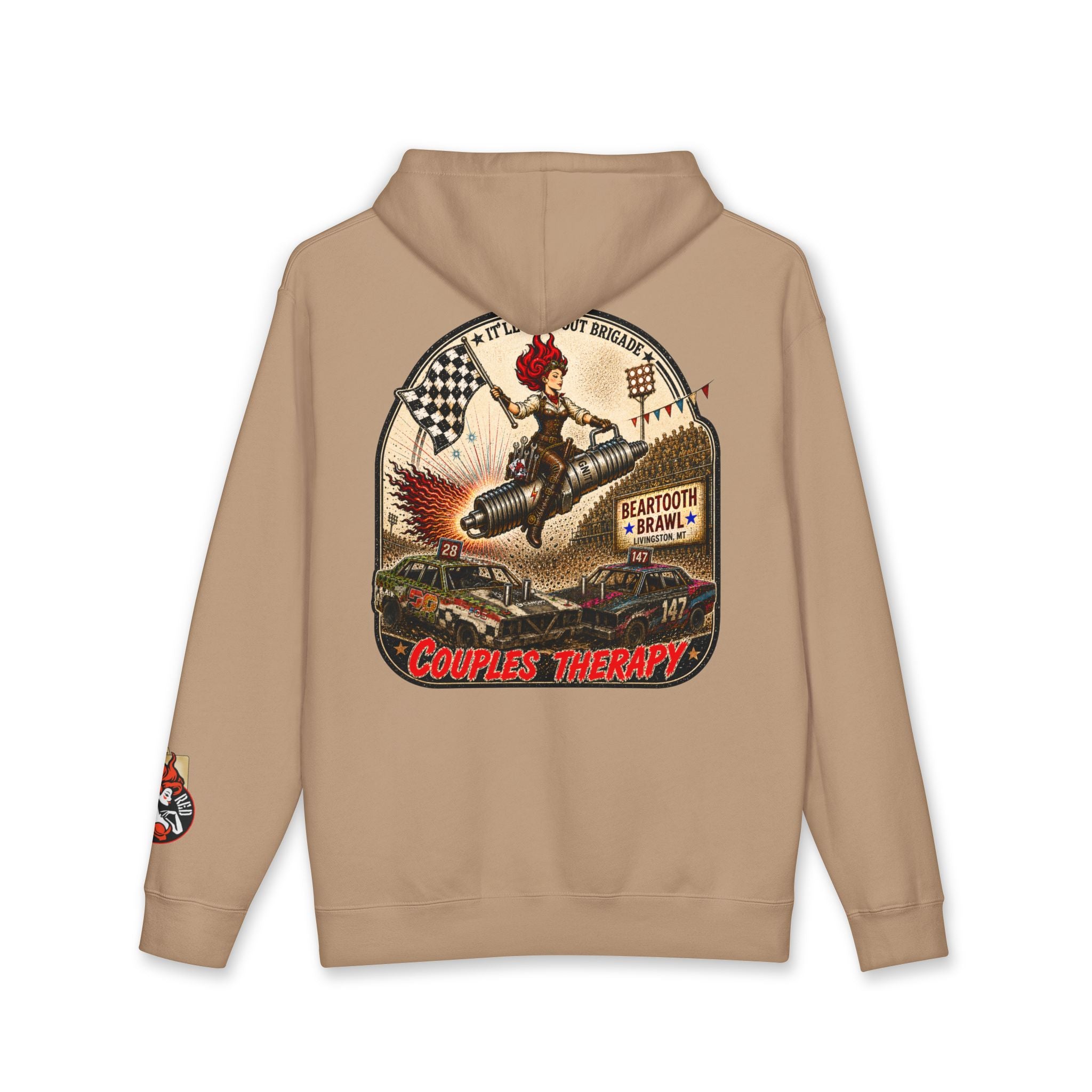 Hot Head Red Vintage "Go Fast Don't Die" Hoodie