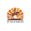 Minimal Cowboy Rodeo Sticker | western décor, desert sunset