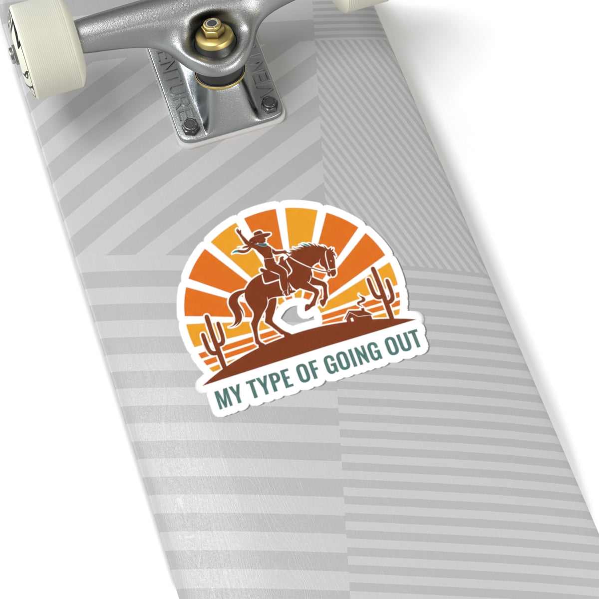Minimal Cowboy Rodeo Sticker | western décor, desert sunset
