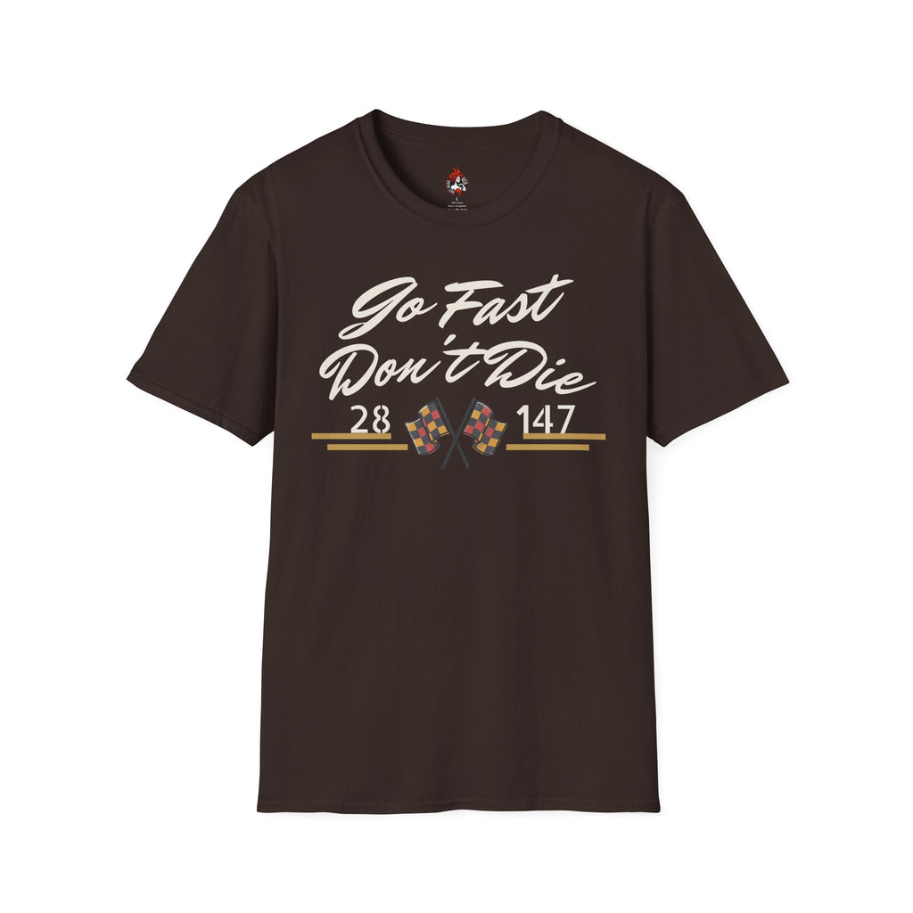 "Go Fast Don't Die" Derby Graphic T