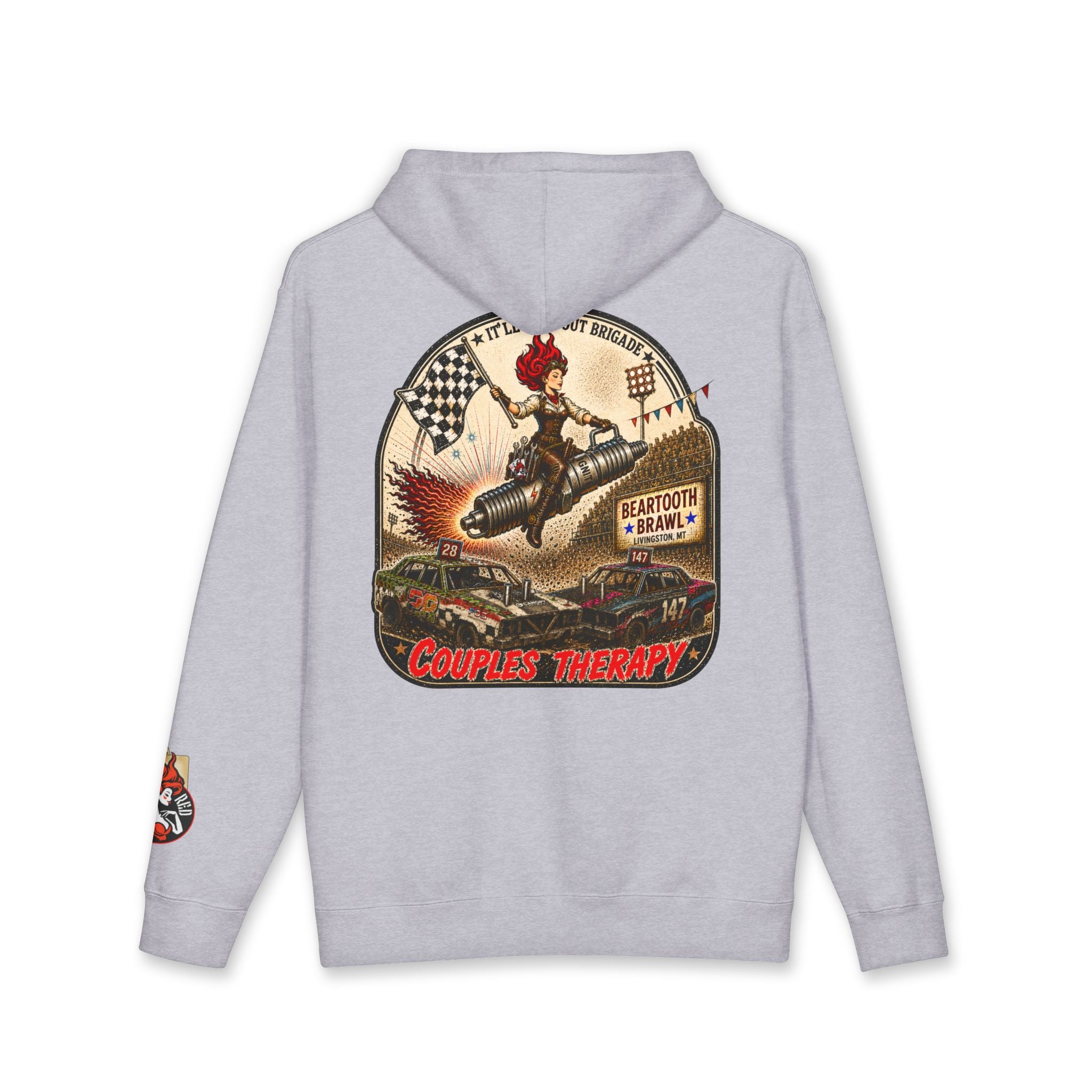 Hot Head Red Vintage "Go Fast Don't Die" Hoodie
