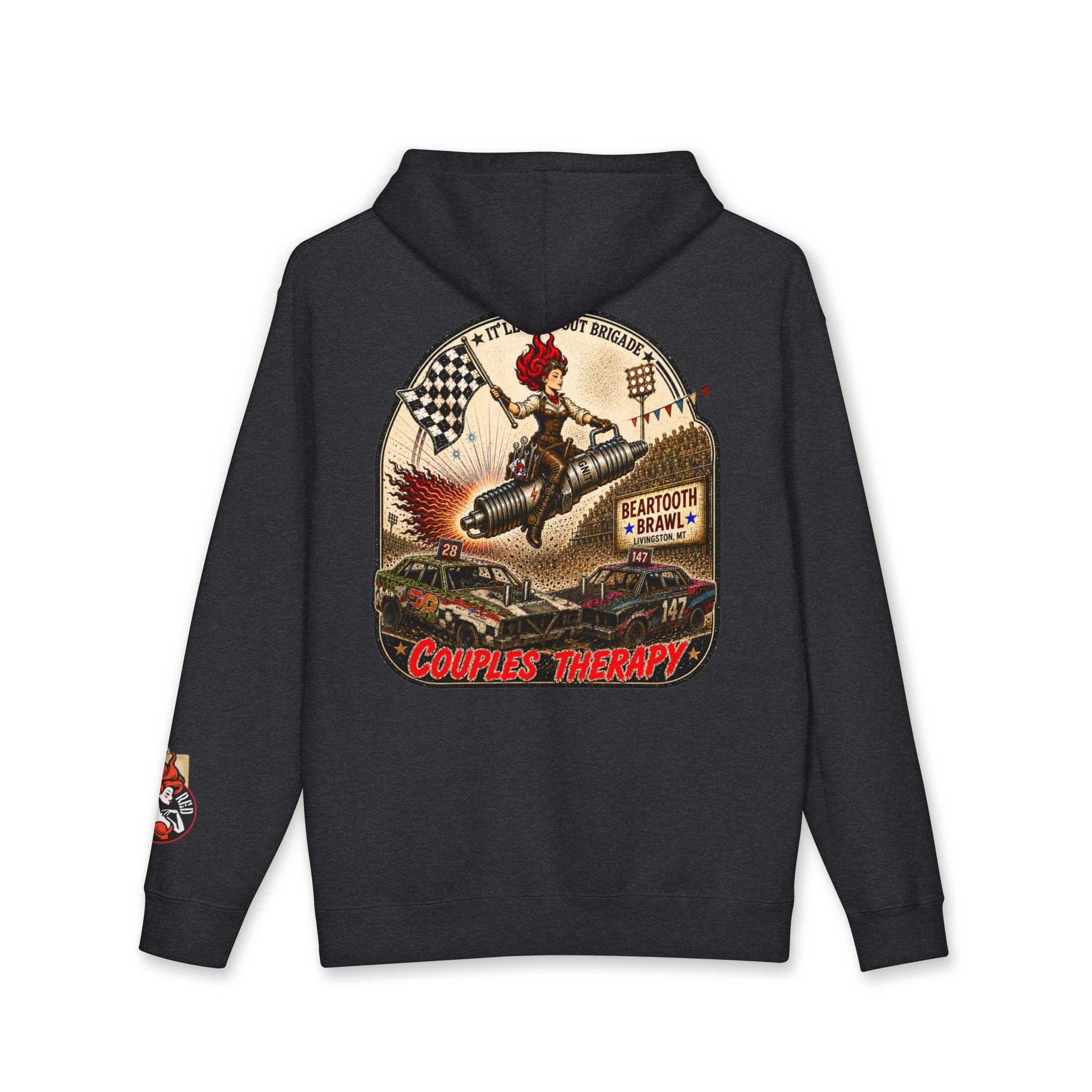 Hot Head Red Vintage "Go Fast Don't Die" Hoodie