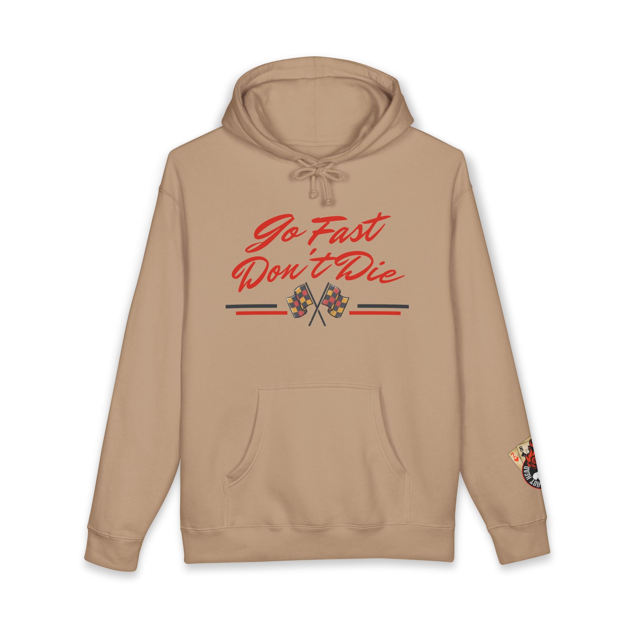 Hot Head Red Vintage "Go Fast Don't Die" Hoodie