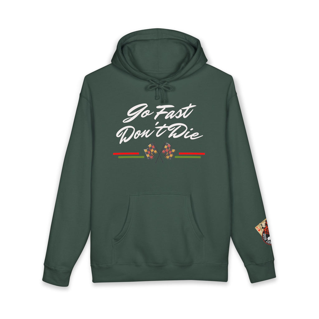 Hot Head Red Vintage "Go Fast Don't Die" Hoodie
